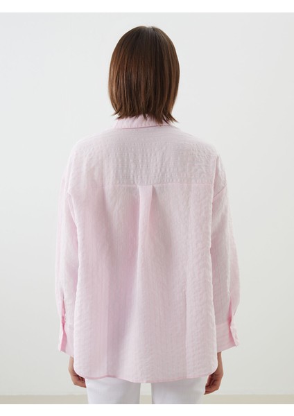 Yeni Sezon Çizgili Oversize Poplin Kadın Gömlek fırsatları