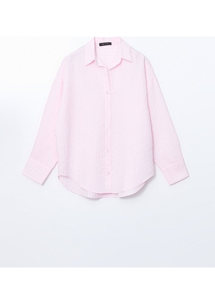 Yeni Sezon Çizgili Oversize Poplin Kadın Gömlek indirimleri