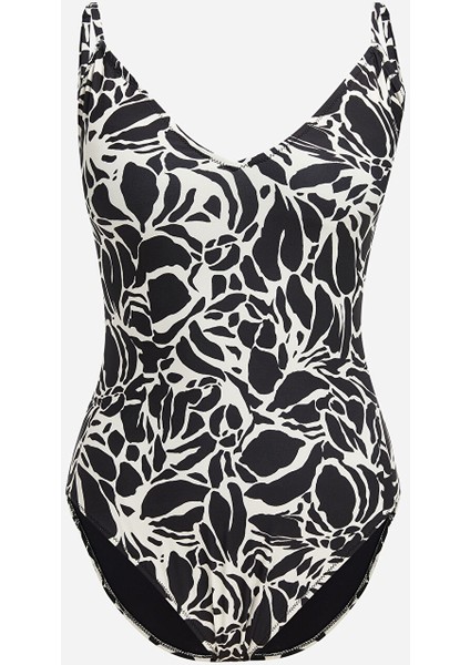 Yeni Sezon V Yaka Desenli Kadın Mayo