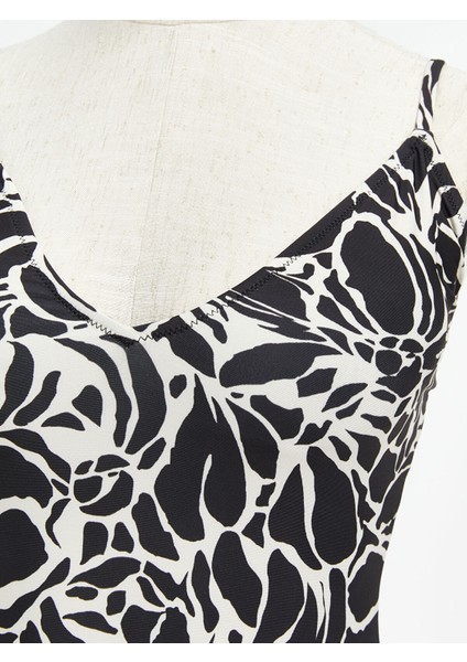 Yeni Sezon V Yaka Desenli Kadın Mayo modelleri