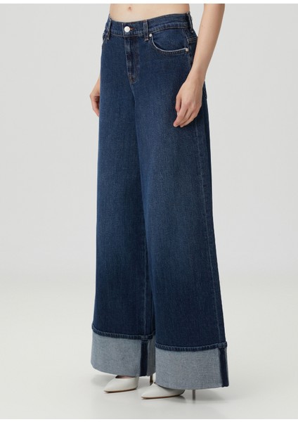 Marie Wide Leg Koyu Mavi Jean Pantolon fiyatları