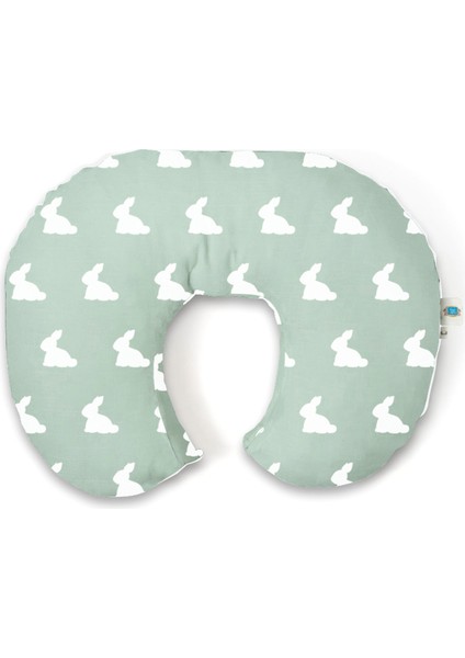 %100 Pamuk Mono Lapin Matcha Green Müslin Bebek Emzirme Destek Yastığı