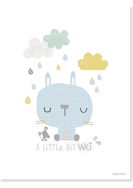 Tavşan Ile Fare Bebek Odası Tablosu 30X40 cm