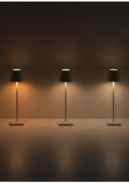 Poldina Koyu Gri Micro Şarjlı LED Masa Lambası indirimleri