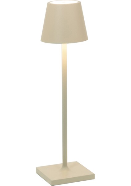 Micro Şarjlı Kum Rengi LED Masa Lambası