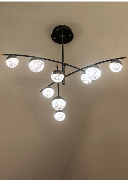 Lima Şeffaf Akrilik Platin 9'lu Sarkıt Avize fiyatları