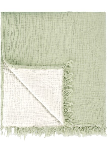 Cocoon Yeşil %100 Pamuk King Size Yatak Örtüsü 240 x 260 cm