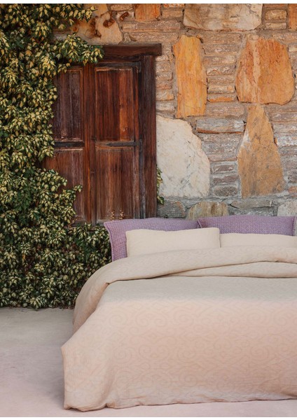 Damask Nougat %100 Pamuk Waffle Çift Kişilik Nevresim Kılıfı 200 x 220 cm fiyatları