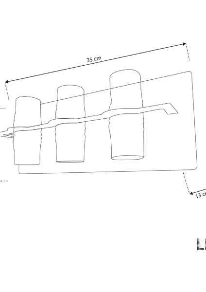 Panama Siyah Şeffaf Akrilik 3'lü LED Aplik fırsatları