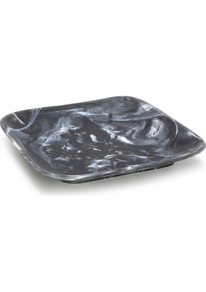 Resin Siyah Büyük Kare Tepsi