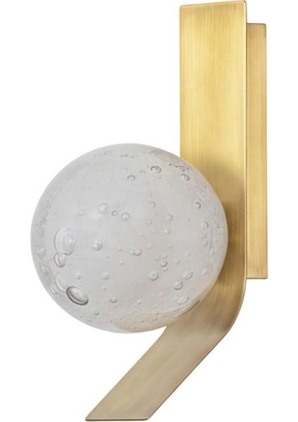 Helsingör Eskitme Soft Kabarcıklı Cam Tekli Aplik