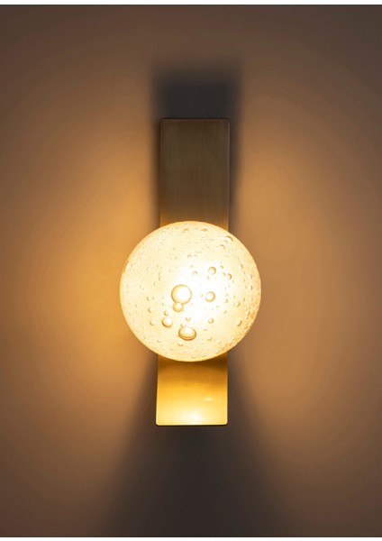 Helsingör Eskitme Soft Kabarcıklı Cam Tekli Aplik