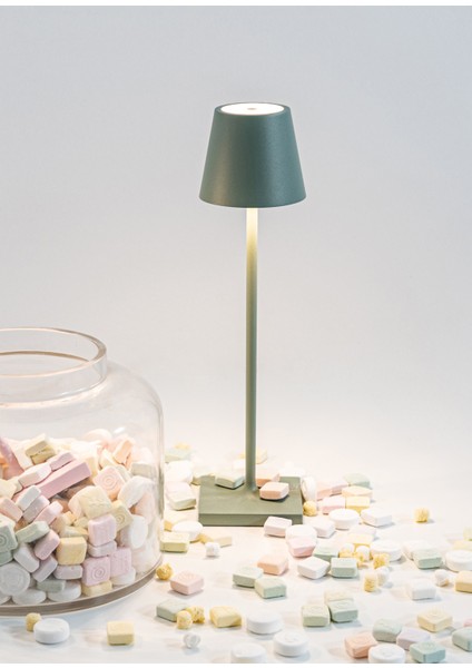 Poldina Açık Yeşil Micro Şarjlı LED Masa Lambası fırsatları
