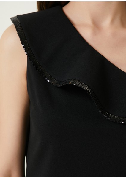 Valeria Siyah Mini Krep Kokteyl Elbise fırsatları