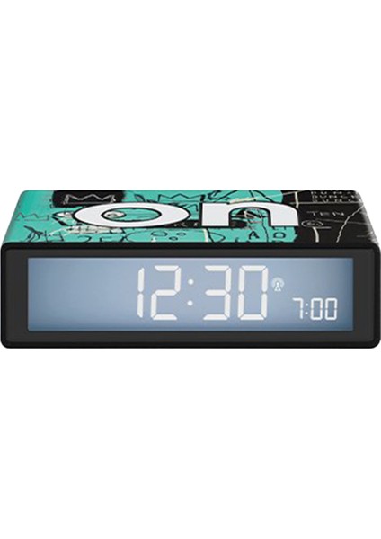 Flip x Jean-Michel Basquiat Pi Siyah Dijital Alarmlı Masa Saati