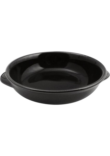 Siyah Seramik Yuvarlak Mini Fırın Kabı 17 cm