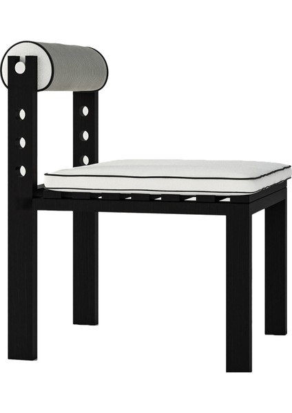 Milan Siyah Gürgen Ahşap Yemek Odası Sandalyesi