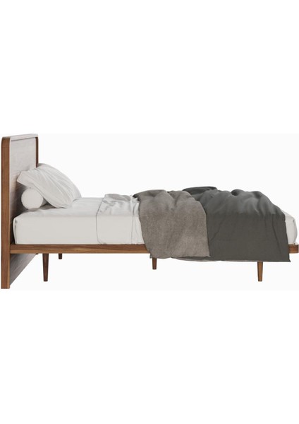 Pera Ceviz Ahşap Başlıklı Yatak Seti 127X205 cm modelleri