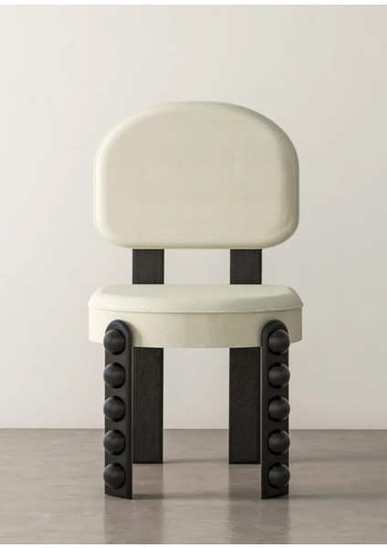 Loc Siyah Keten Ahşap Yemek Odası Sandalyesi 50 x 45 cm fiyatları