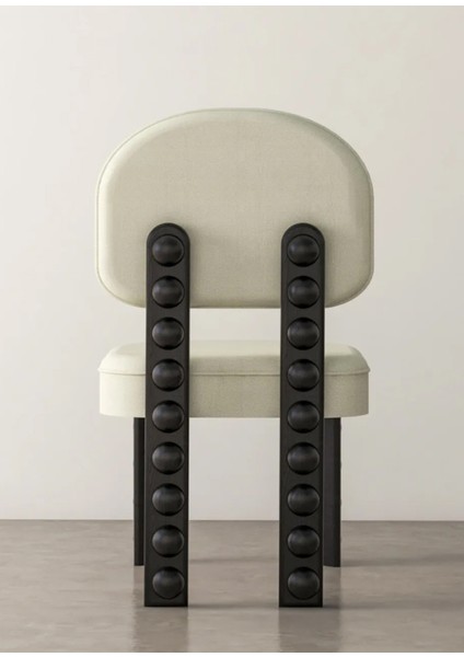 Loc Siyah Keten Ahşap Yemek Odası Sandalyesi 50 x 45 cm modelleri