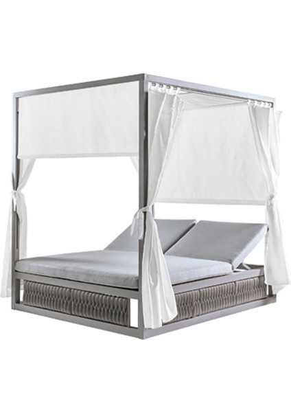 Daybed Cibinlikli Gri Şezlong 200X160 cm