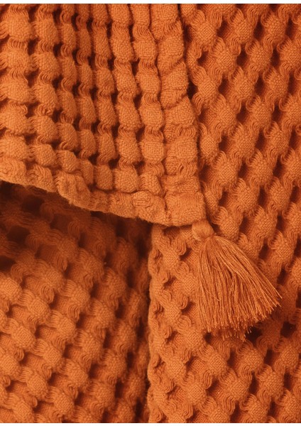 Turuncu %100 Pamuk Waffle Bebek Pike Örtü 90 x 120 cm fiyatları