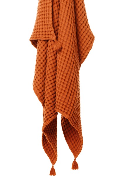 Turuncu %100 Pamuk Waffle Bebek Pike Örtü 90 x 120 cm modelleri