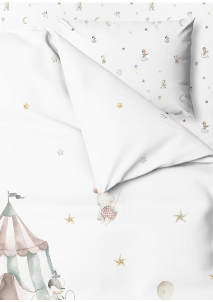 Circus Organik Pamuk Saten Tek Kişilik Çocuk Nevresim Takımı indirimleri