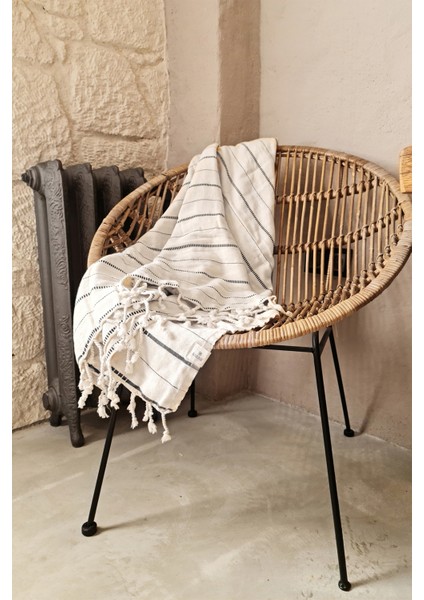 Boa Natürel Siyah Throw Koltuk Şalı fiyatları