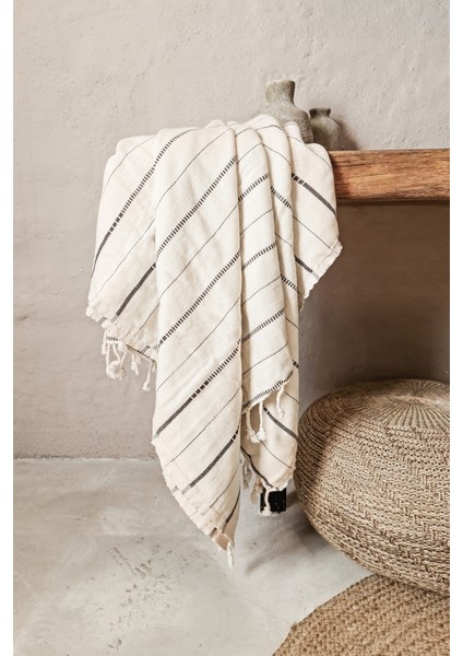 Boa Natürel Siyah Throw Koltuk Şalı fırsatları