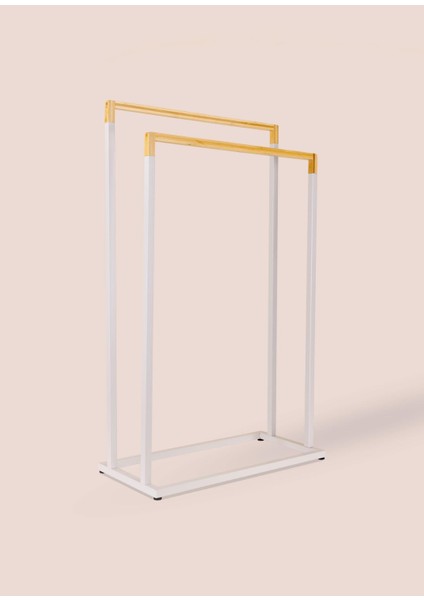 Gri Metal Bambu Havlu Askılığı fırsatları