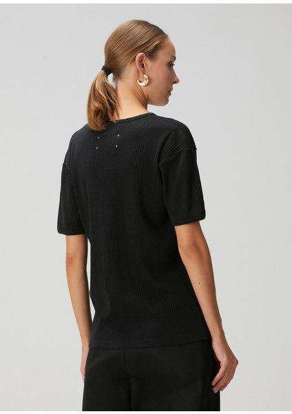 Siyah Ribli T-Shirt fırsatları