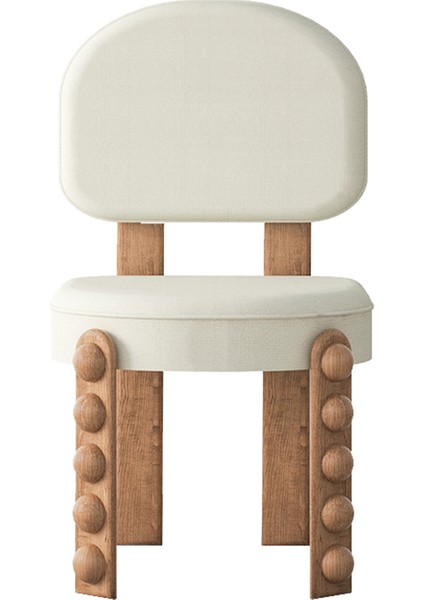 Loc Natural Ahşap Yemek Odası Sandalyesi 50 x 45 cm