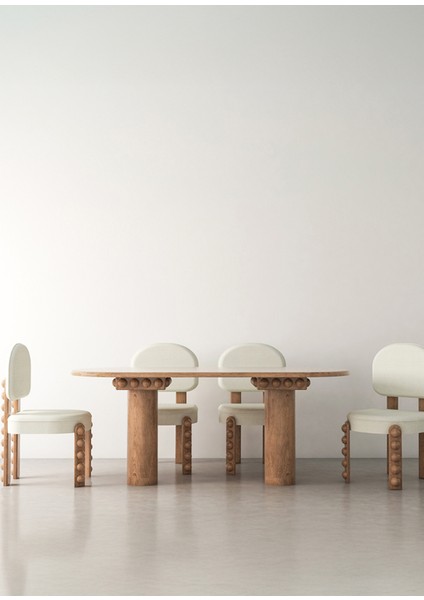 Loc Natural Ahşap Yemek Odası Sandalyesi 50 x 45 cm fırsatları