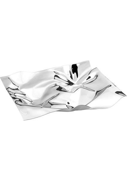 Panton Crash Silver Geometrik Formlu Çelik Tepsi