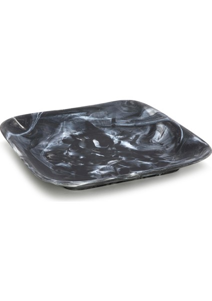 Resin Siyah Orta Kare Tepsi