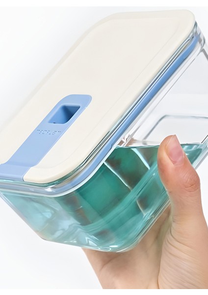 Perfect Seal Bej Kapaklı Cam Dikdörtgen Saklama Kabı 1100 ml fırsatları