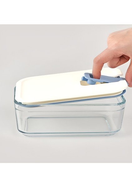 Perfect Seal Bej Kapaklı Cam Dikdörtgen Saklama Kabı 1100 ml indirimleri