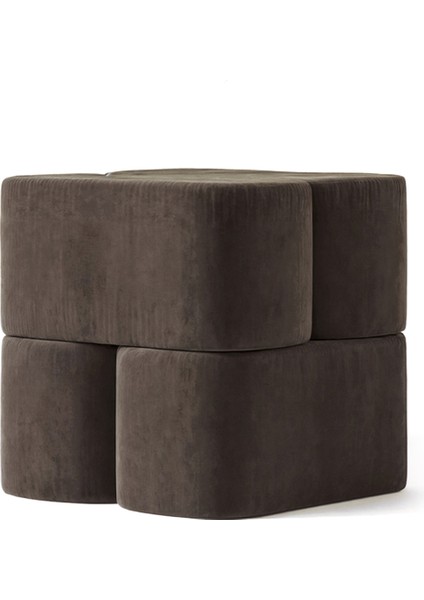 Ori Kahverengi Kadife Puf