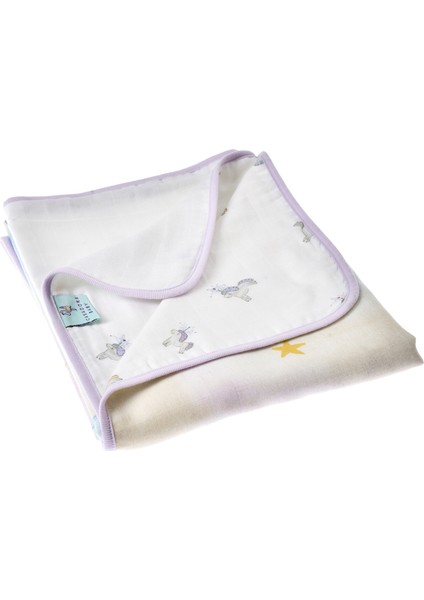 Astra Organik Pamuk Biyeli Çift Taraflı Müslin Kız Bebek Battaniye 90 x 120 cm fırsatları
