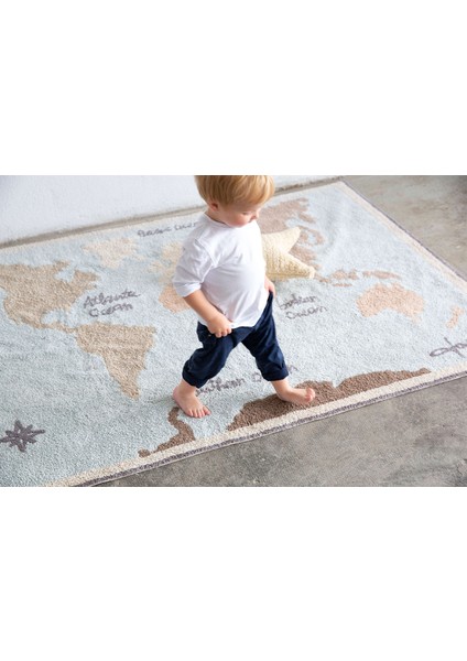 Vintage Map Lorena Canals Çocuk Odası Halısı 140 x 200 cm fırsatları