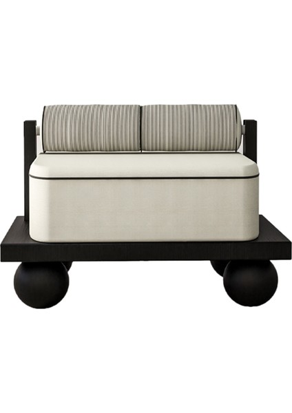 Mario Siyah Ahşap Berjer