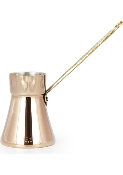 Coho Artisan Döküm Sarma Kulp Bakır Türk Kahve Cezvesi 180 ml