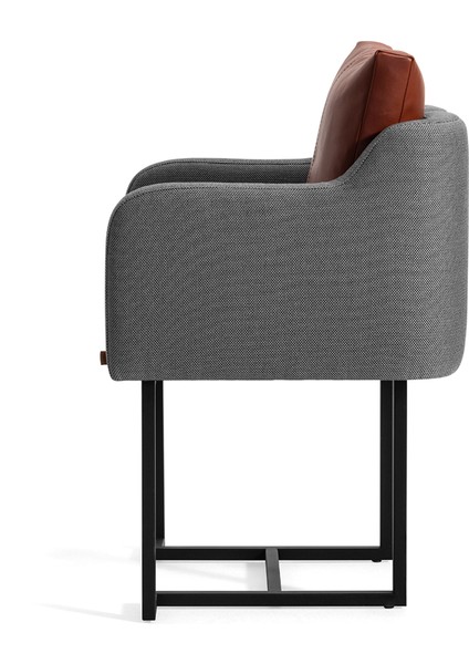Papillonne Metal Ayaklı Yastıklı Gri Yemek Odası Sandalyesi fırsatları