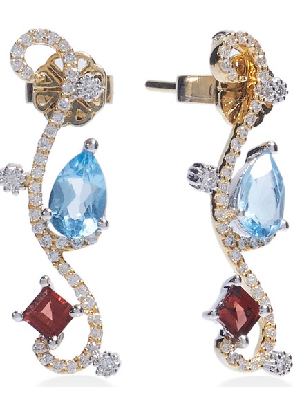 Pırlanta Detaylı Kadın Altın Küpe fiyatları