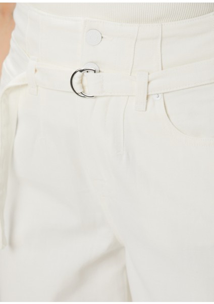 Ostuni Beyaz Wide Leg Jean Pantolon indirimleri