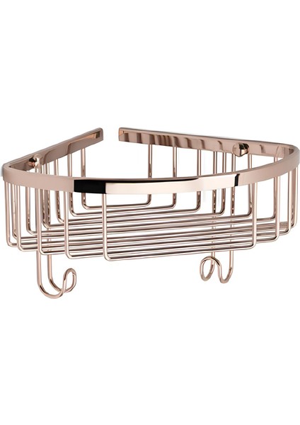 Rose Gold Köşe Tekli Duş Rafı