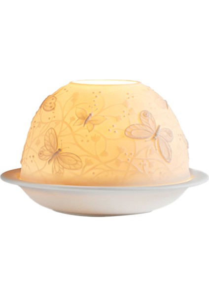 Lithophane LED Uçuşan Kelebekler Beyaz Masa Lambası