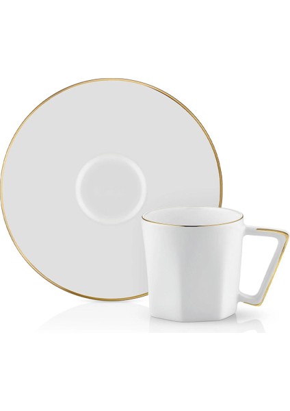 Mislina Altın Porselen 2'li Kahve Fincanı