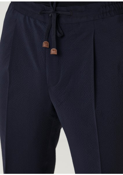 Lacivert Beli Kordonlu Yün Pantolon fırsatları